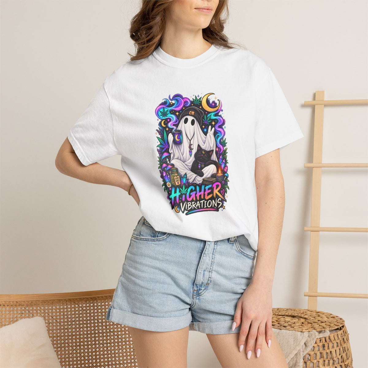 Higher Vibrations Ghost Graphic T-Shirt