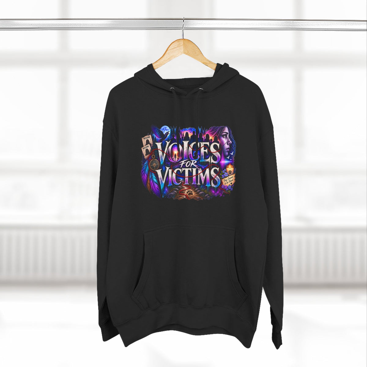 Voices for Victims Graphic Hoodie — Support & Awareness Pullover