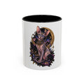 Mystic Sphynx Cat Coffee Mug — Magical Moon & Floral Accent (11/15 oz)