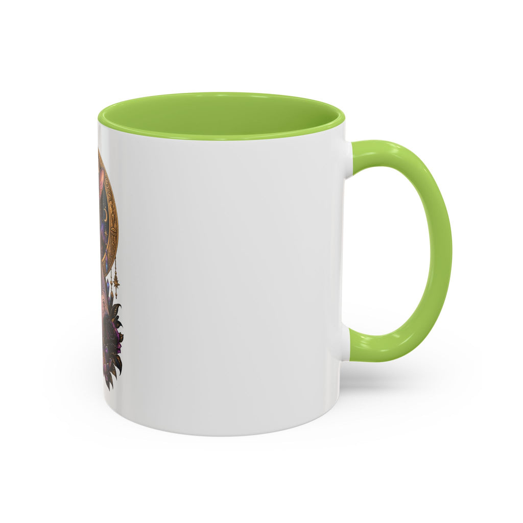 Mystic Sphynx Cat Coffee Mug — Magical Moon & Floral Accent (11/15 oz)