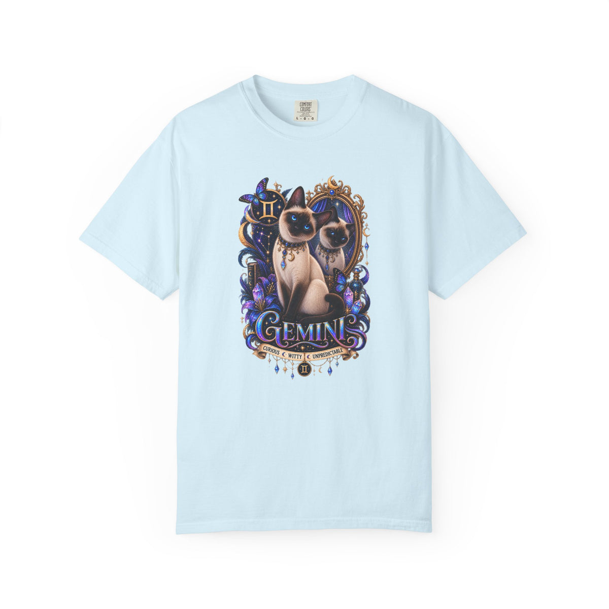 Gemini Siamese Zodiac Cats T-Shirt — Siamese Twin Astrology Tee