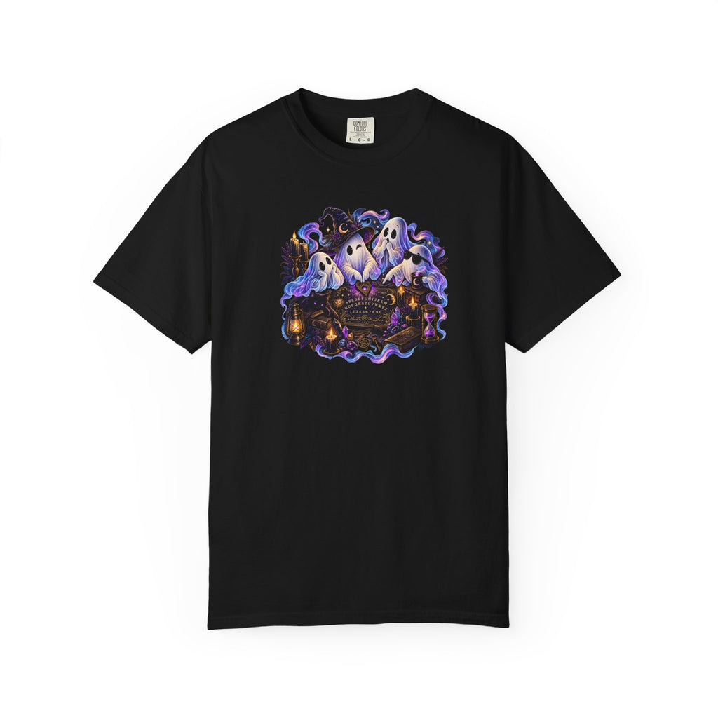 Halloween Ghost Crew T-Shirt — Spooky Night Pumpkin & Bats Graphic Tee