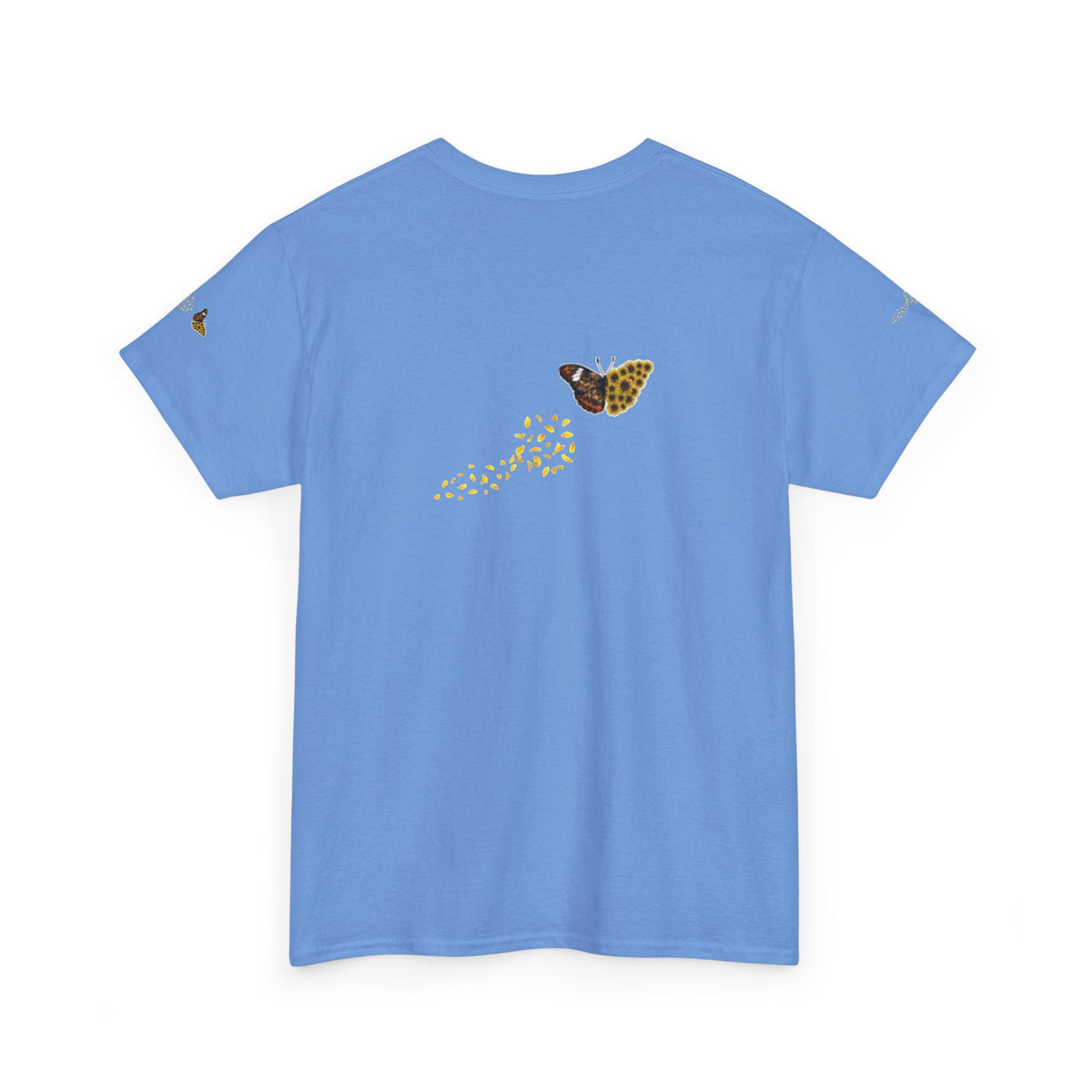 Sunflower Kitten Tee | Butterfly Accent, Floral Cat Shirt