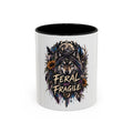 Feral Not Fragile Wolf Accent Coffee Mug (11oz & 15oz)