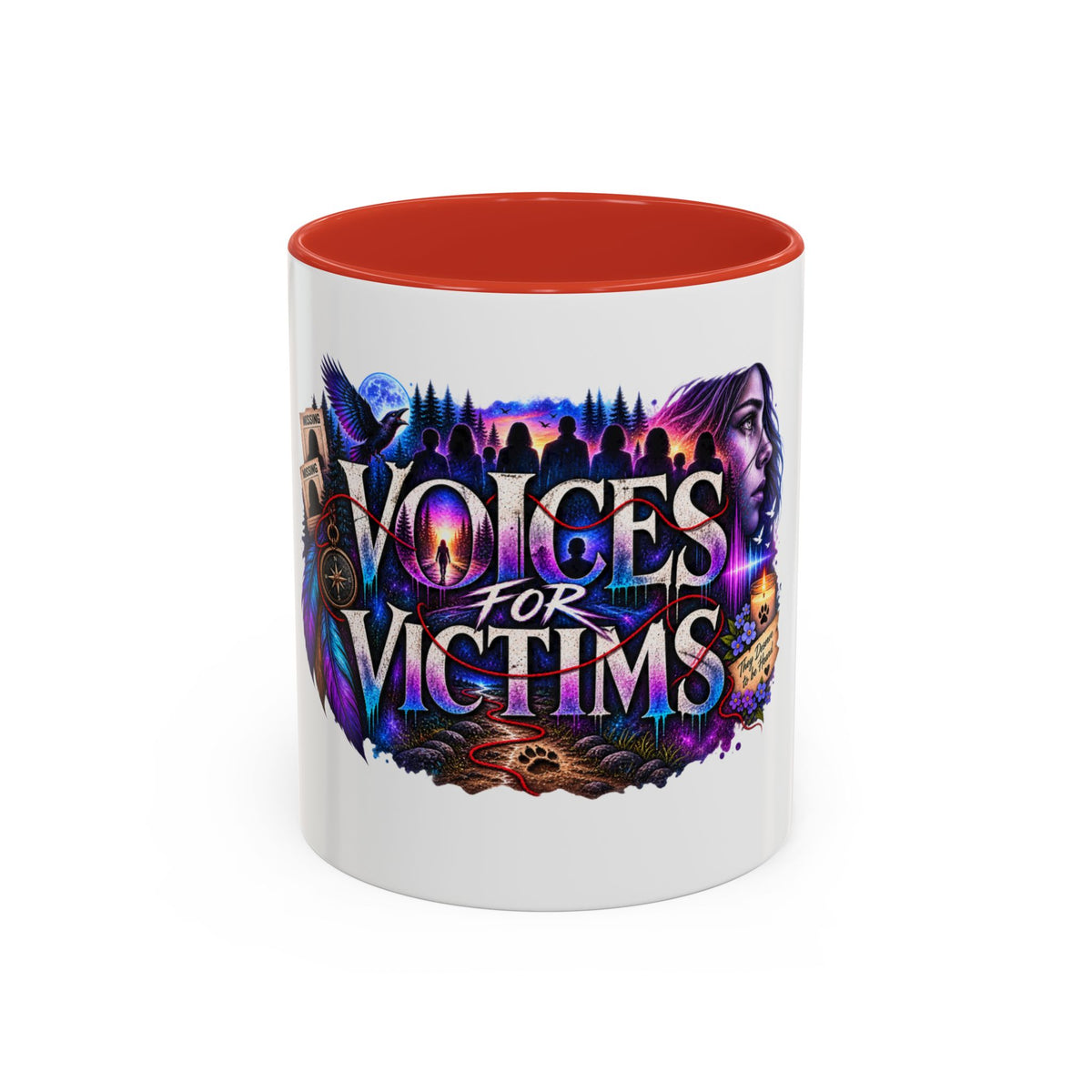 Voices for Victims Accent Coffee Mug – Advocacy & Support Ceramic Mug (11/15oz)