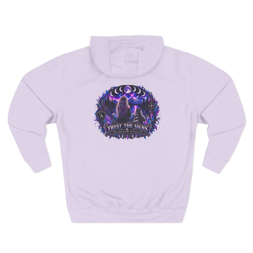 Mystic Moon Hoodie — "Trust the Signs" Celestial Fleece Pullover