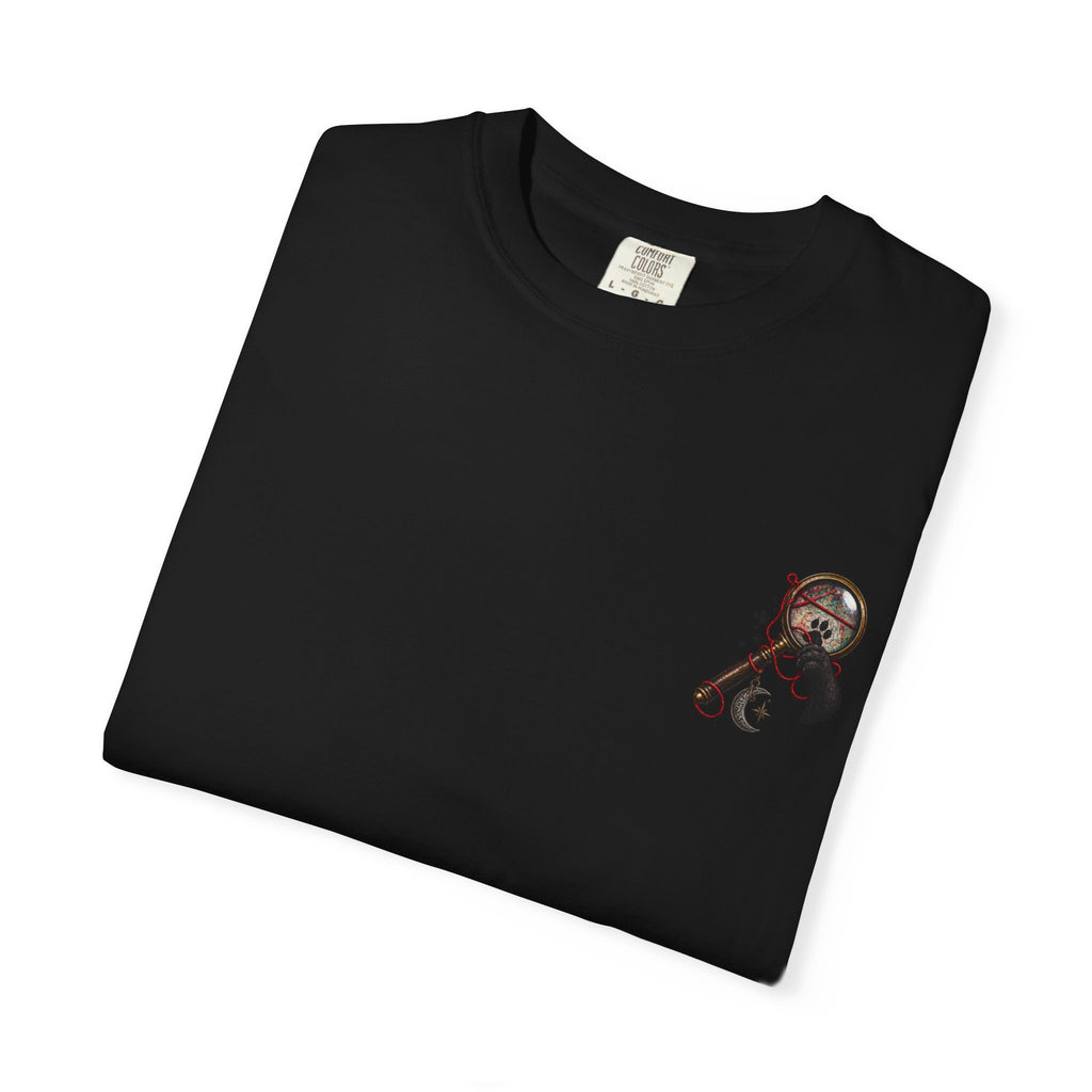 Mystery Evidence Board T-Shirt — Crime Scene Collage Graphic Tee