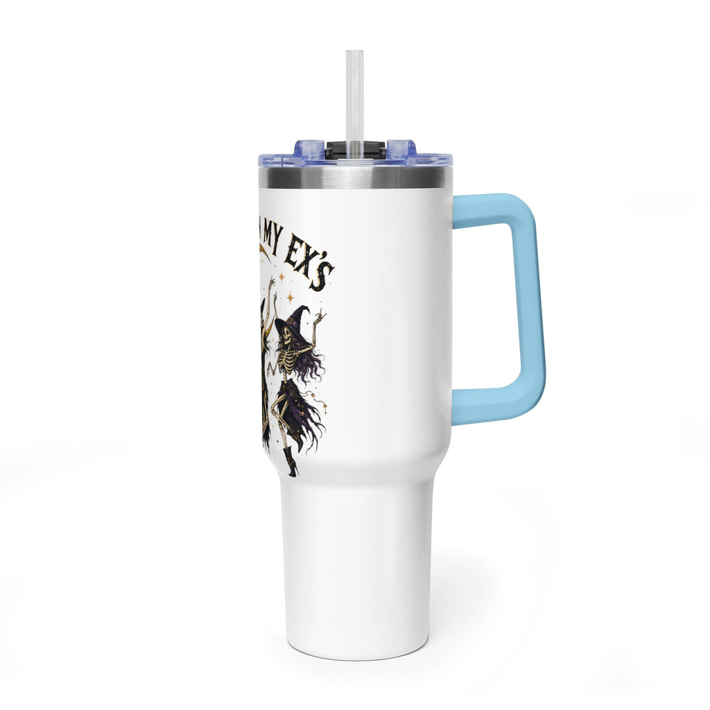 Hexes On My Exs 40oz Tumbler — Witch Moon Vacuum Insulated Travel Mug