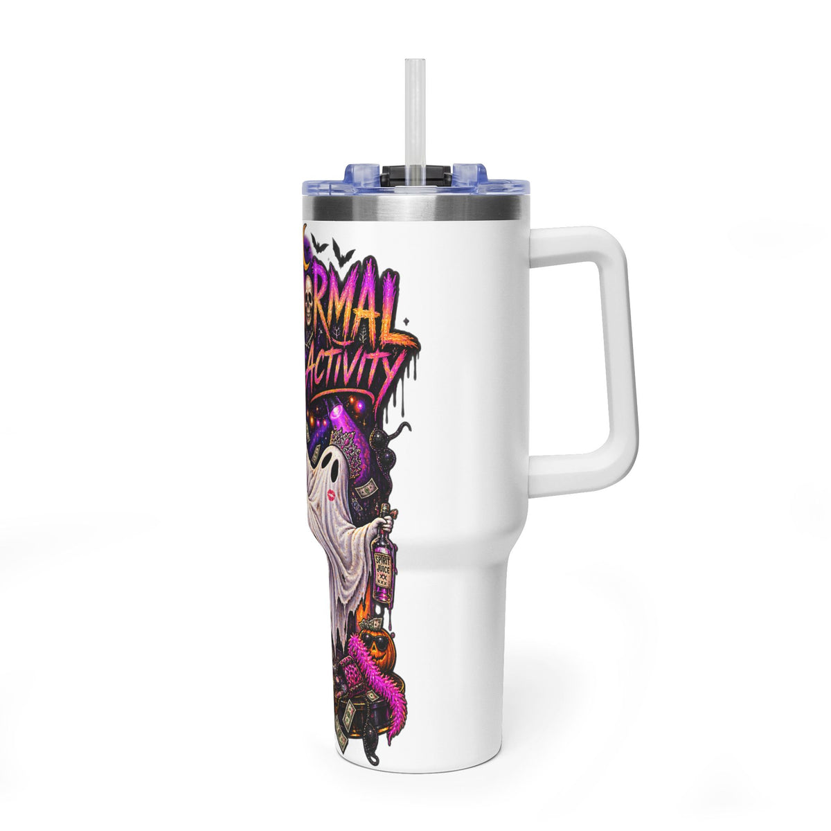 Paranormal Activity 40oz Vacuum Novelty Tumbler — Stripper Halloween Ghost Travel Mug