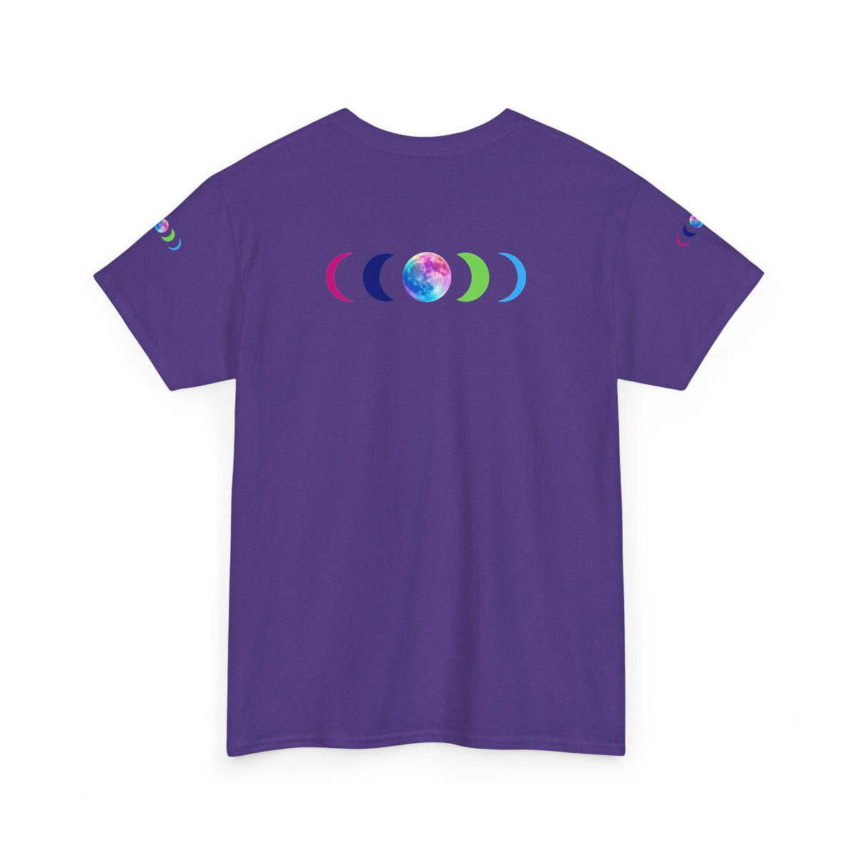Wolf Moon T‑Shirt — Rainbow Celestial Wolf Graphic Tee