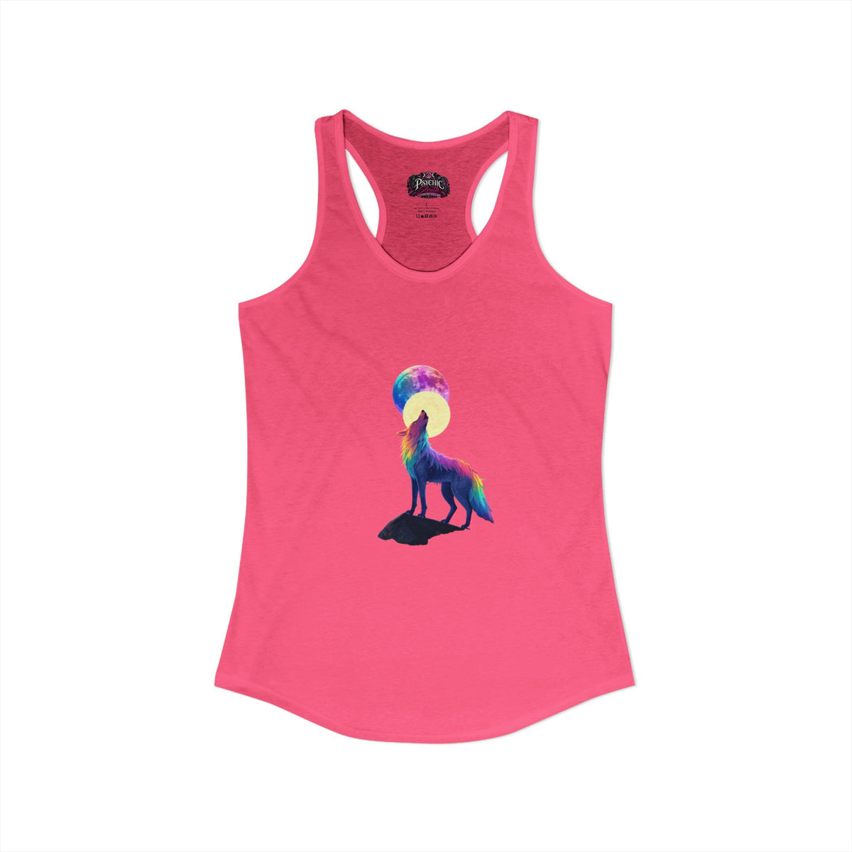Rainbow Wolf Tank Top | Women's Racerback