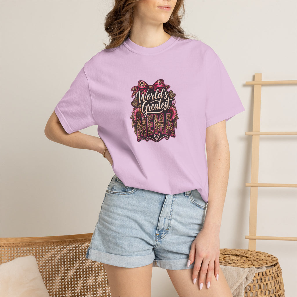T-Shirt — "World's Greatest Mama" Floral Graphic Tee