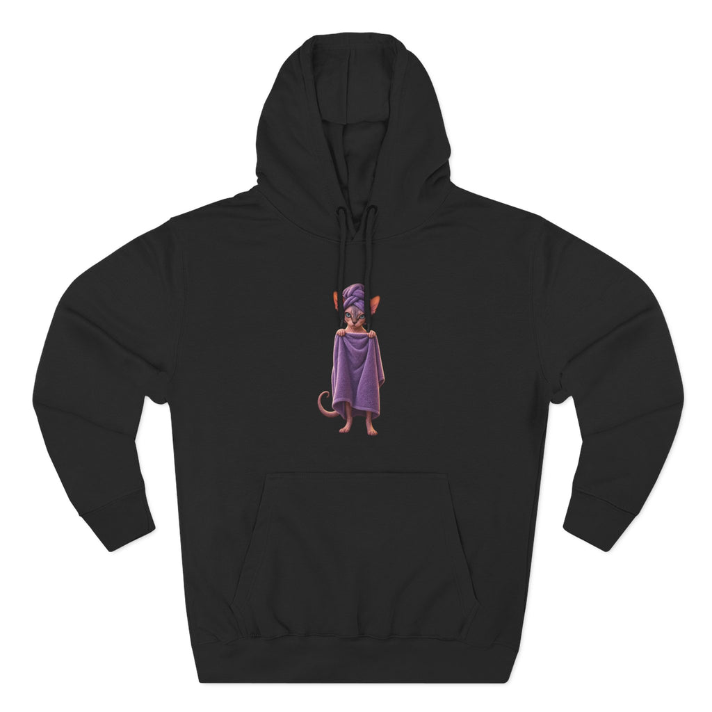 Funny Sphinx Cat fresh out of the shower hoodie