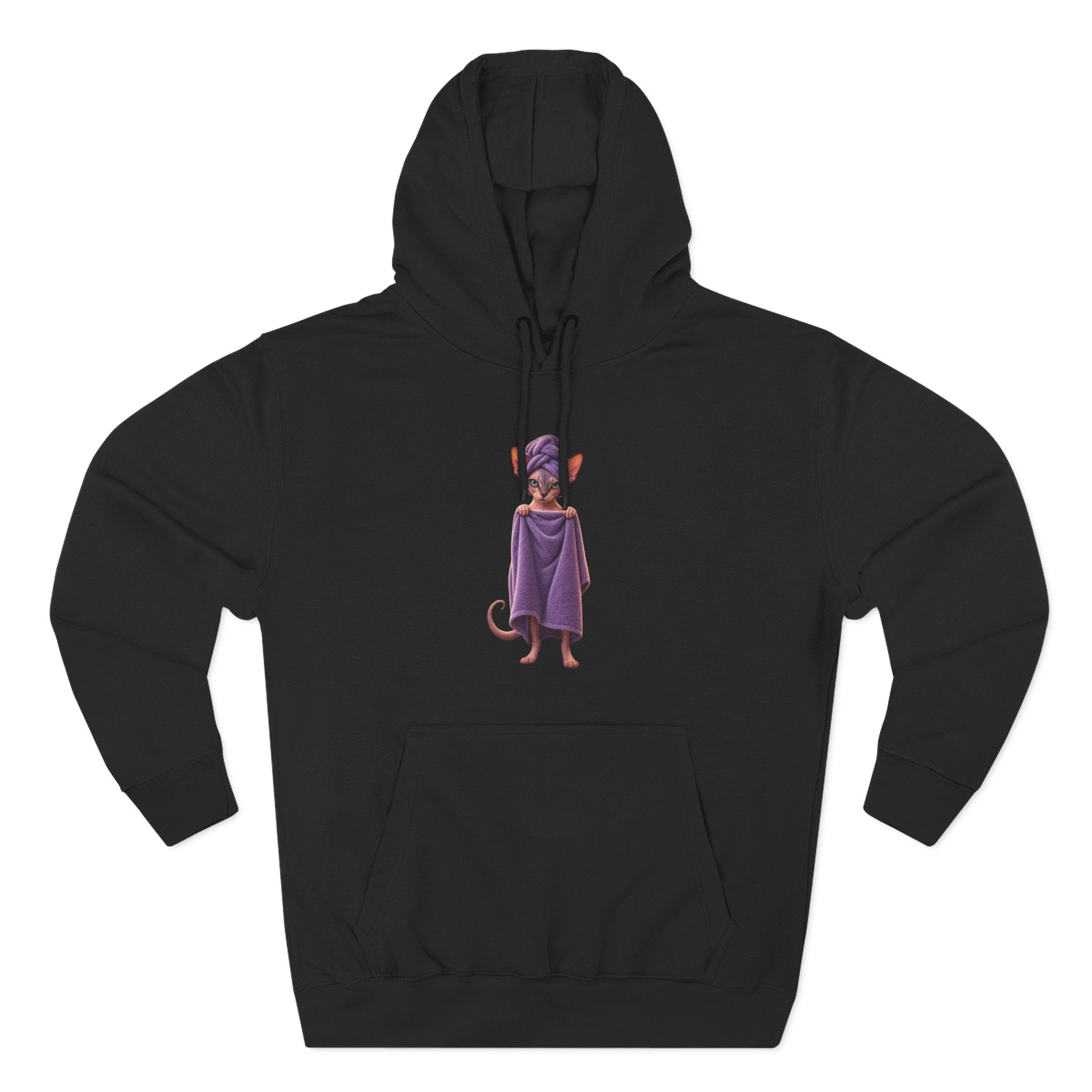 Funny Sphinx Cat fresh out of the shower hoodie