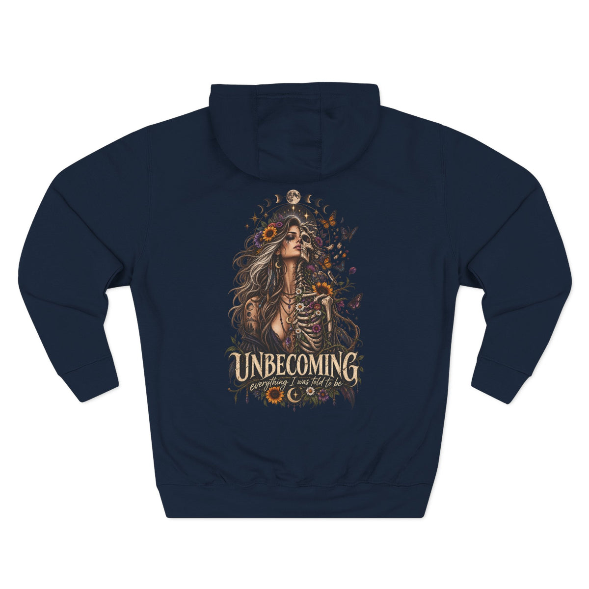 Unbecoming Skeleton floral Hoodie- Enpowerment hoodie