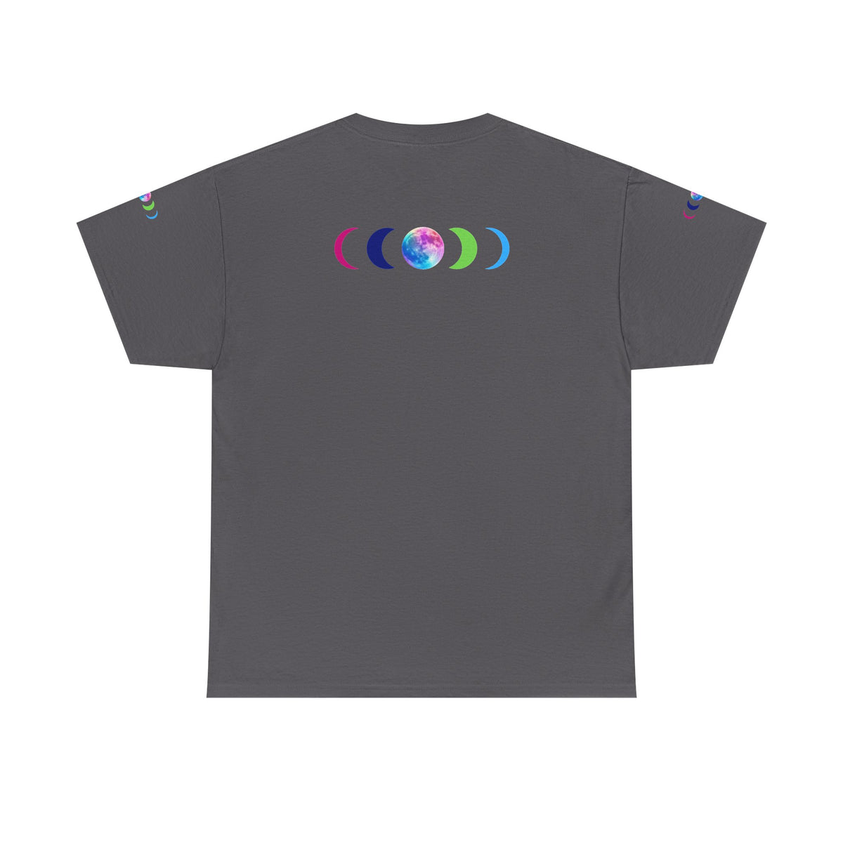 Wolf Moon T‑Shirt — Rainbow Celestial Wolf Graphic Tee
