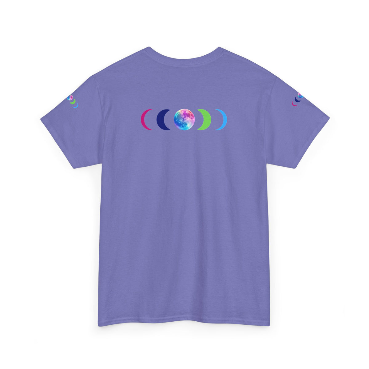 Wolf Moon T‑Shirt — Rainbow Celestial Wolf Graphic Tee
