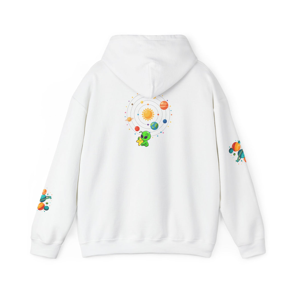 Stay Weird Premium Hoodie | Alien & Space Graphic Hoodie | Front, Back & Sleeve Print | Boutique UFO Apparel