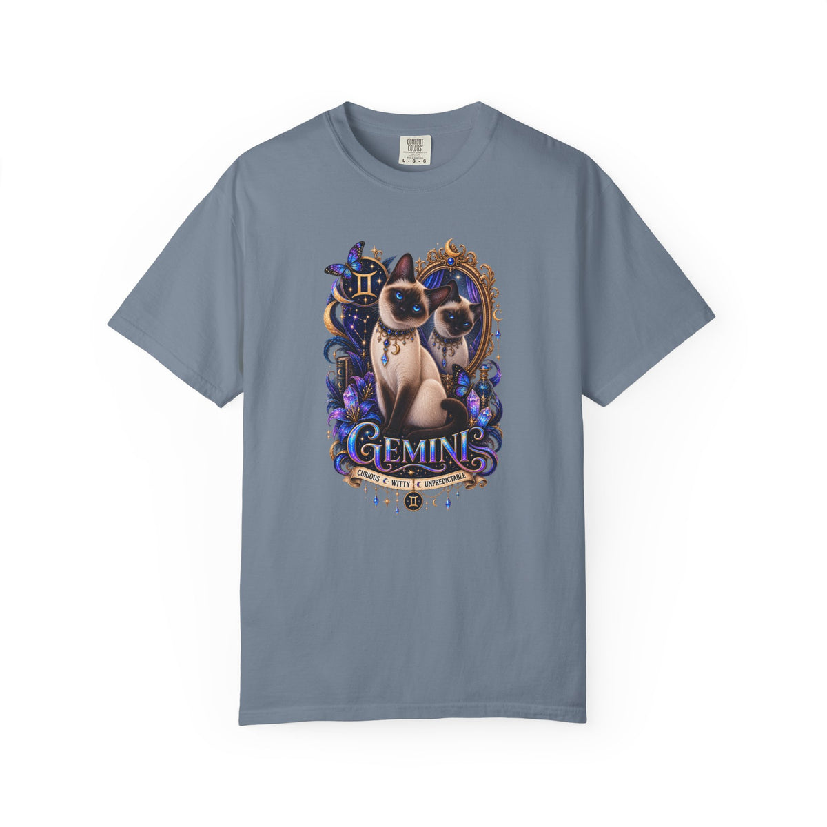 Gemini Siamese Zodiac Cats T-Shirt — Siamese Twin Astrology Tee