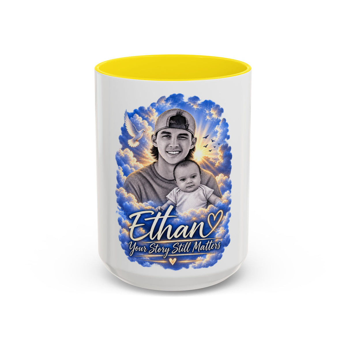 Memorial Photo Coffee Mug - "Ethan" Personalized Keepsake (You Story Still Matters)