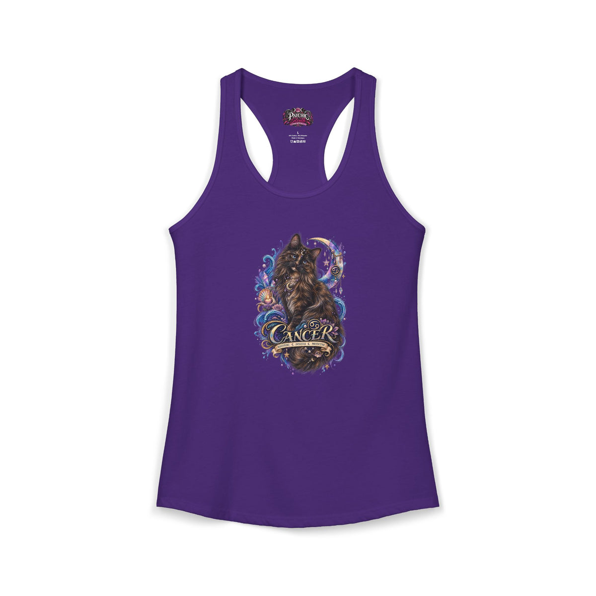 Cancer Zodiac Tortoiseshell Cat  Tank- Celestial Astrology Cat Lover Tank