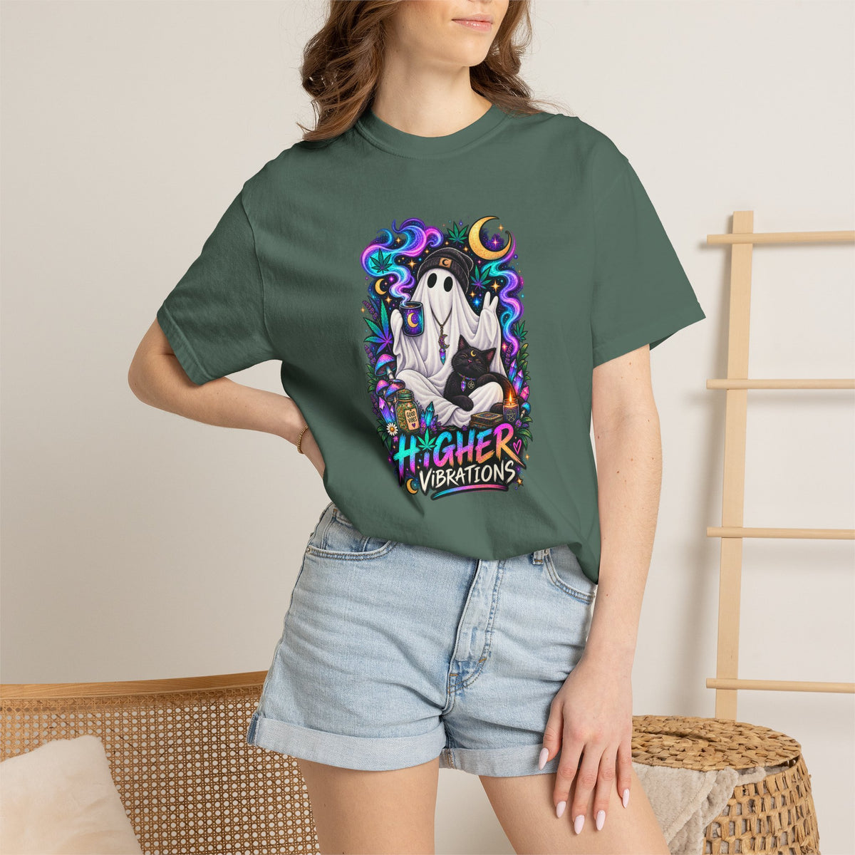 Higher Vibrations Ghost Graphic T-Shirt