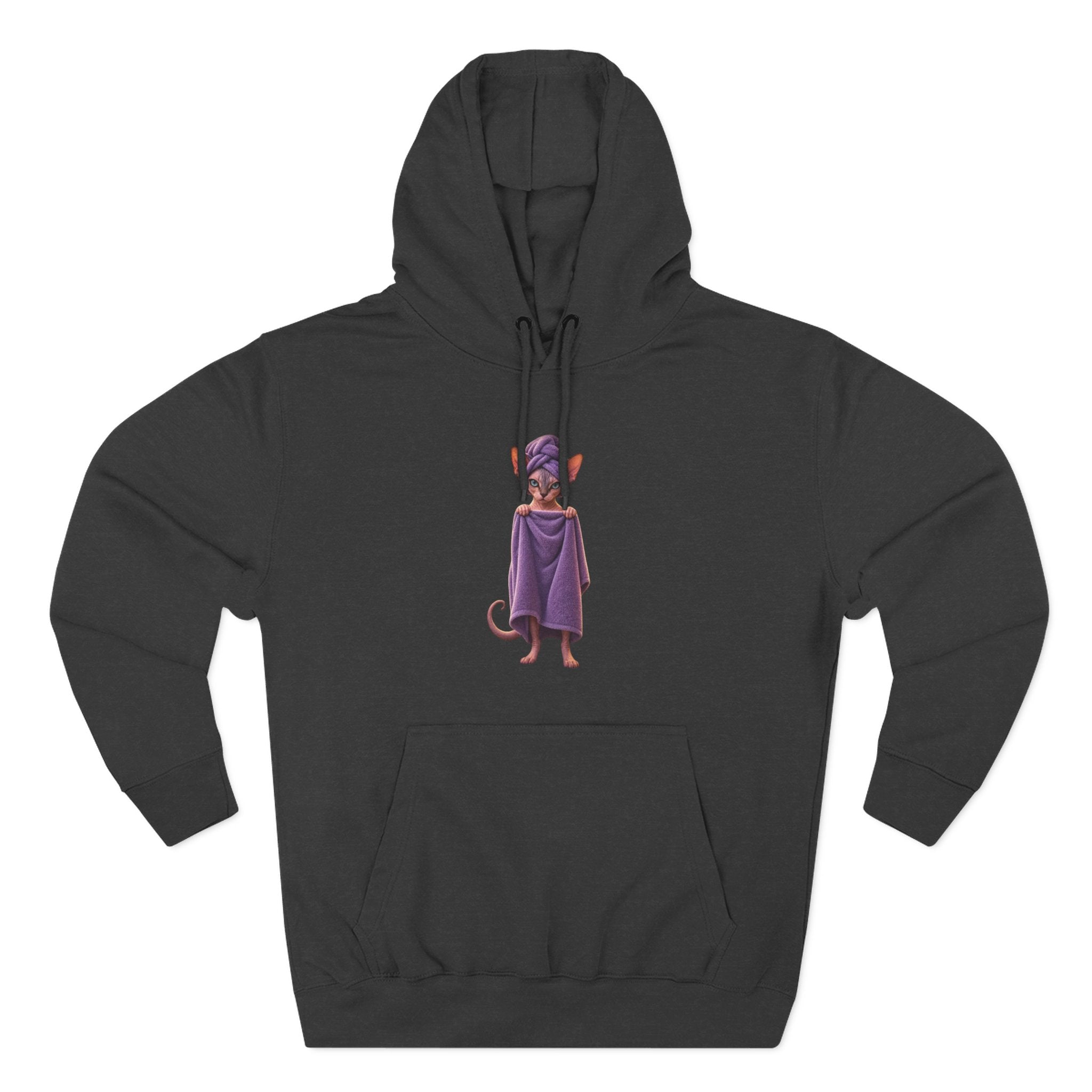 Funny Sphinx Cat fresh out of the shower hoodie