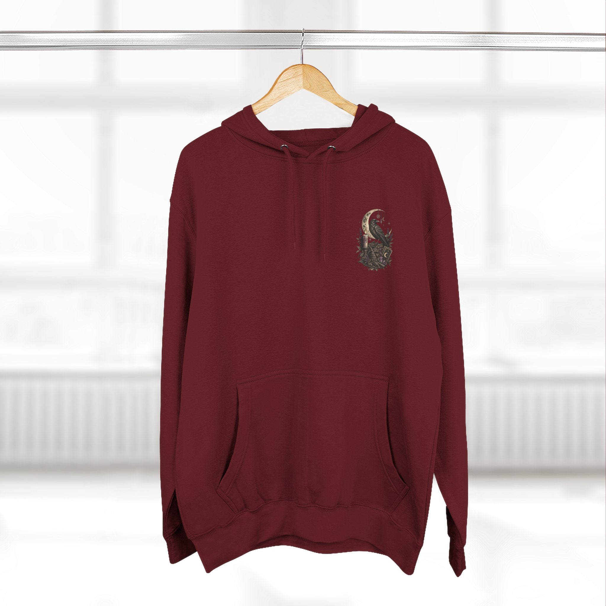 Witchy Trio Graphic Hoodie – 'Girls Will Be Girls' Vintage Moonback Sweatshirt