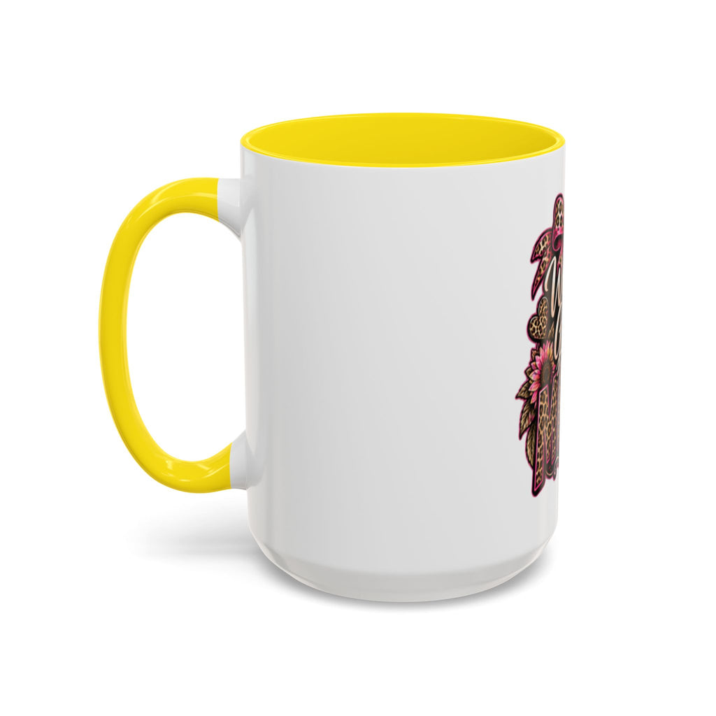 World's Greatest Mema Accent Coffee Mug – Leopard Pink Bow Gift for Grandma (11/15 oz)