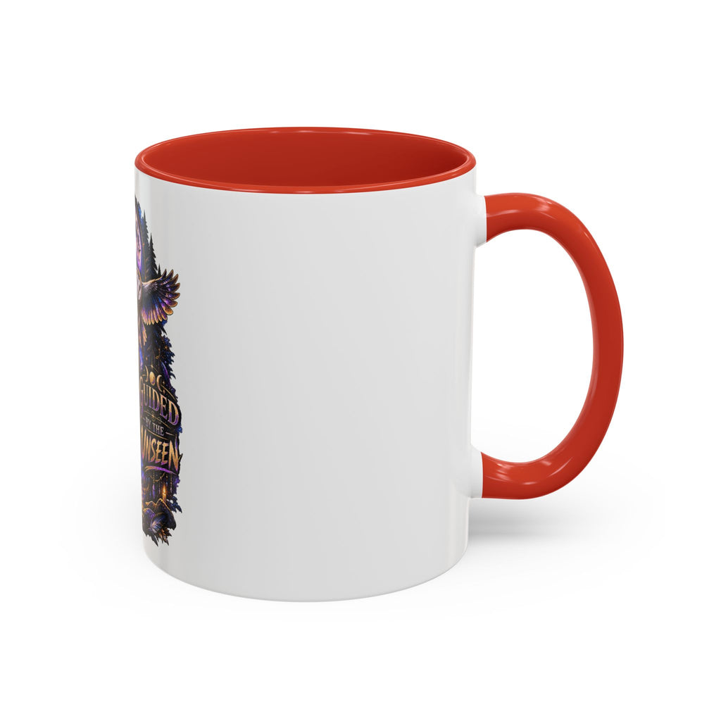 Guided by the Unseen Coffee Mug — Wolf & Owl Spirit Animal Accent Mug (11/15oz)