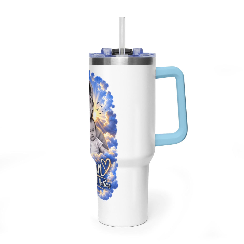 Memorial 40oz Tumbler - "Ethan" Personalized Tribute Vacuum Insulated Cup