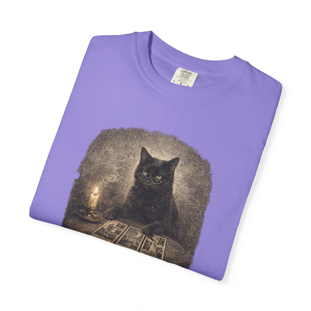 Tarot Cat T-Shirt — Black Cat Fortune Teller Graphic Tee