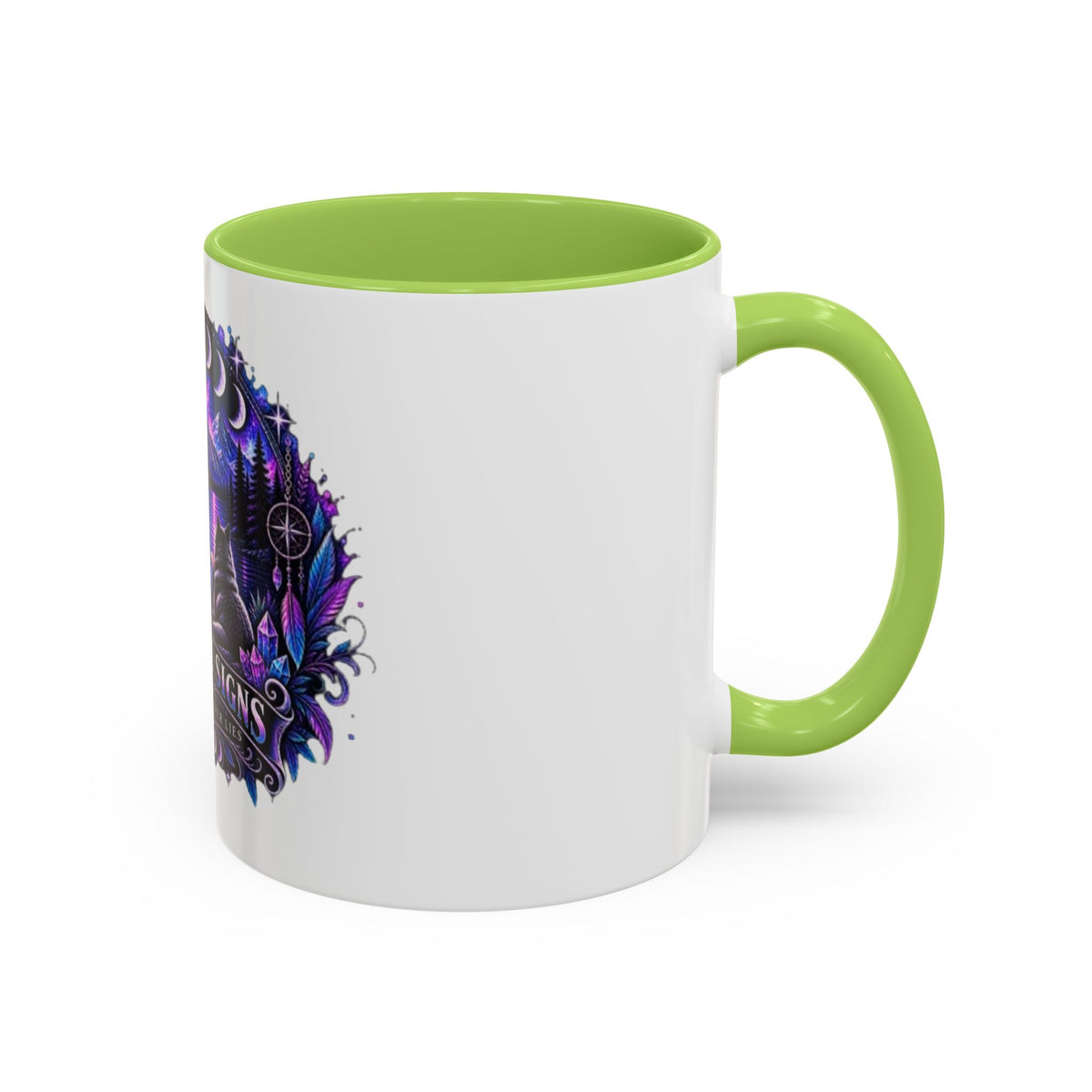 Mystic Moon Coffee Mug — "Trust the Signs" Night Sky Design