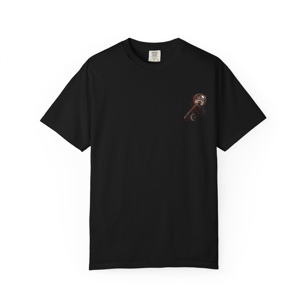 Mystery Evidence Board T-Shirt — Crime Scene Collage Graphic Tee