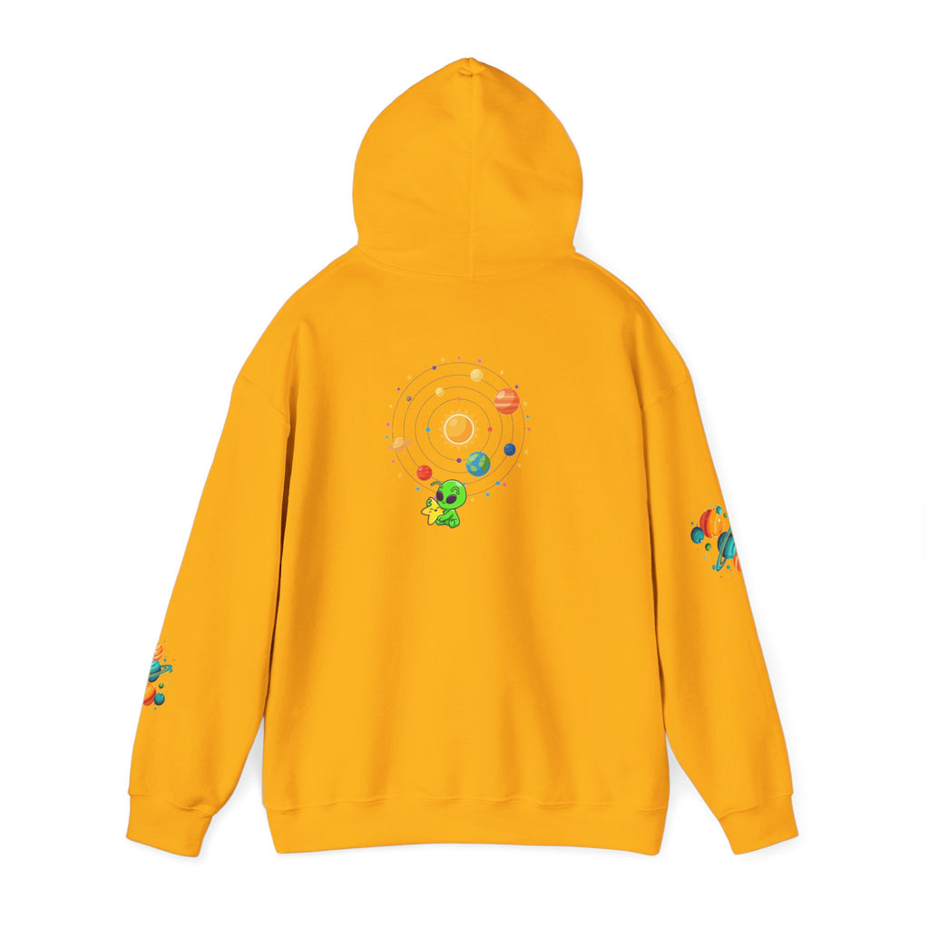 Stay Weird Premium Hoodie | Alien & Space Graphic Hoodie | Front, Back & Sleeve Print | Boutique UFO Apparel