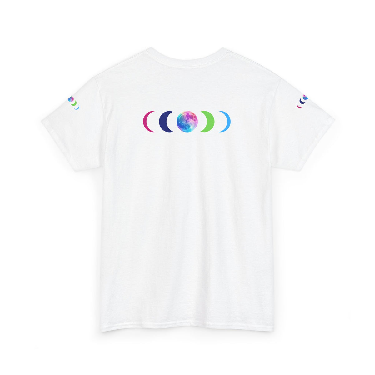 Wolf Moon T‑Shirt — Rainbow Celestial Wolf Graphic Tee