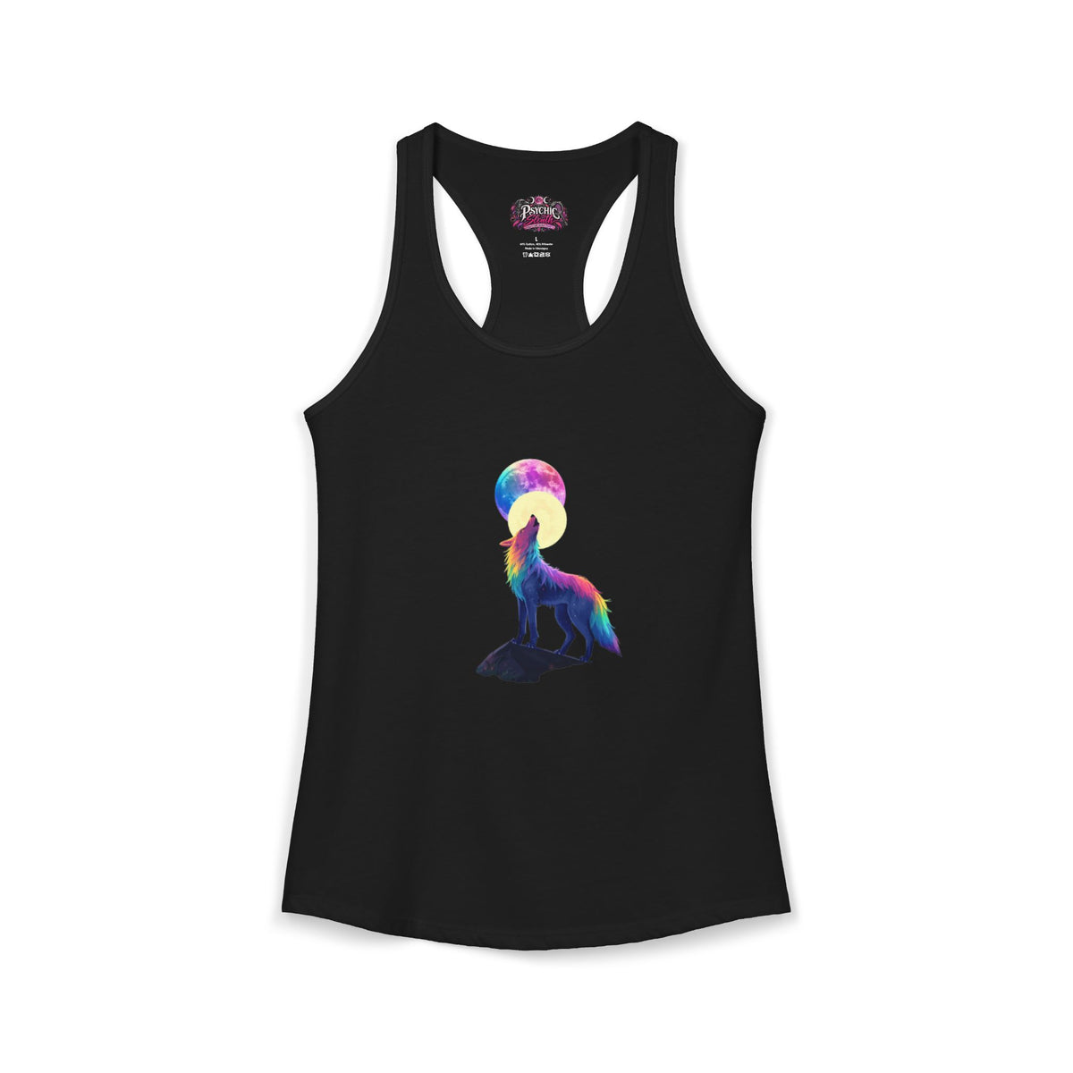 Rainbow Wolf Tank Top | Women's Racerback