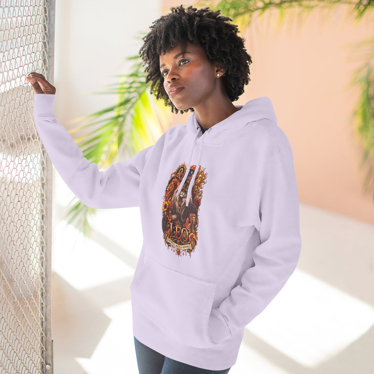 Leo Maine Coon Zodiac Hoodie — Mystical Celestial Cat Astrology Design