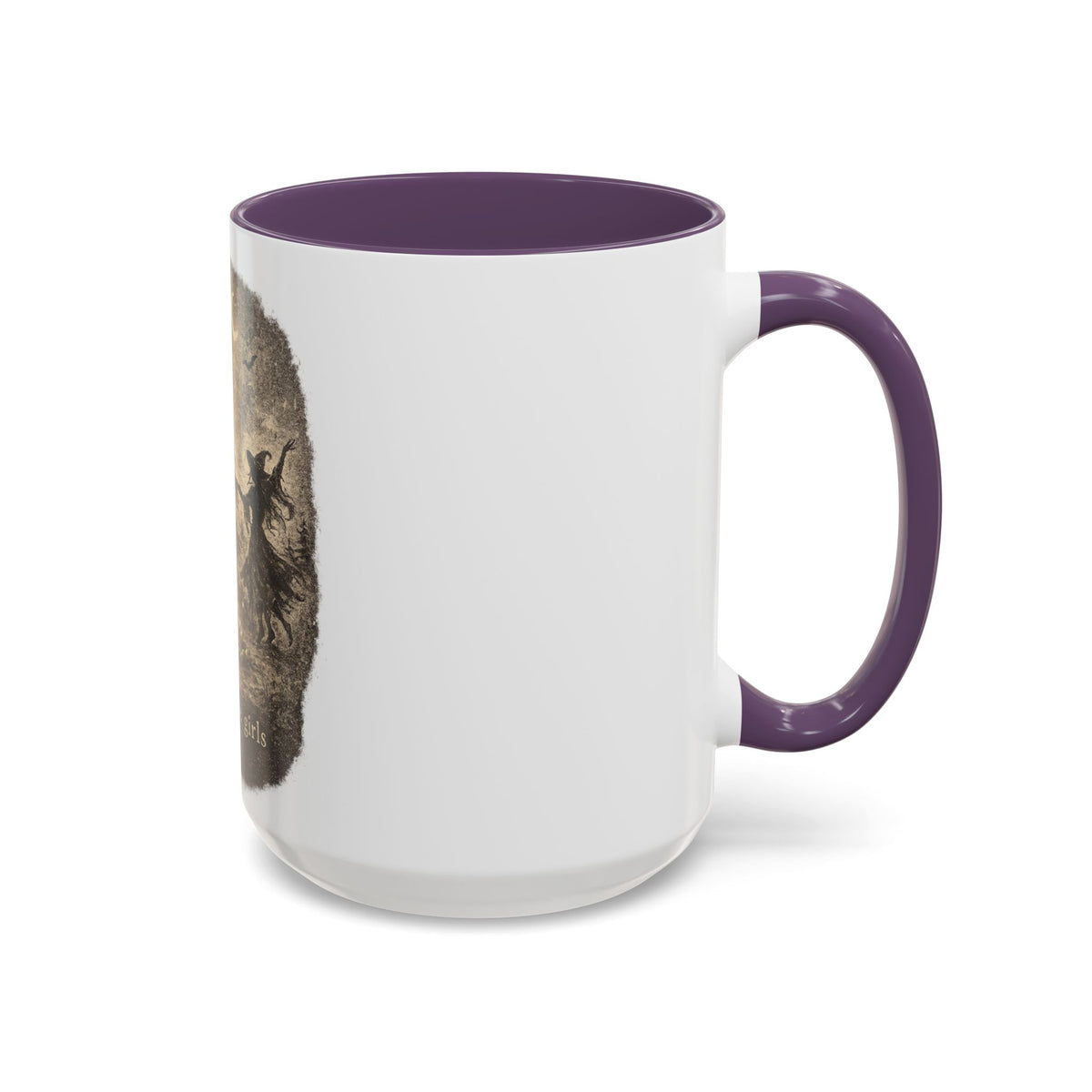 Witch Circle Coffee Mug — "Girls Will Be Girls" Vintage Halloween Accent Mug