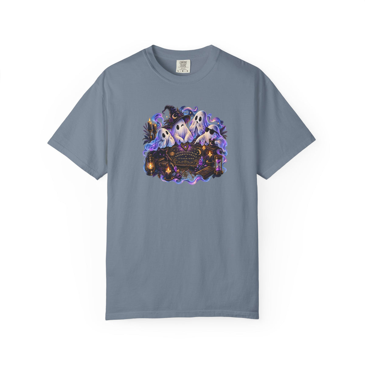 Halloween Ghost Crew T-Shirt — Spooky Night Pumpkin & Bats Graphic Tee