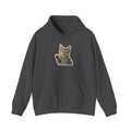 Laughing Meme Cat Hoodie – Adorable Grey Kitten Graphic Sweatshirt