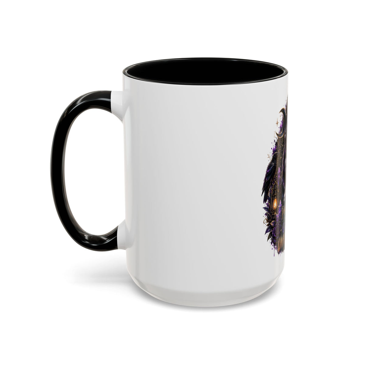 Protected, Guided & Unfuckwithable Wolf Coffee Mug — Spiritual Mystic Accent Mug (11/15oz)