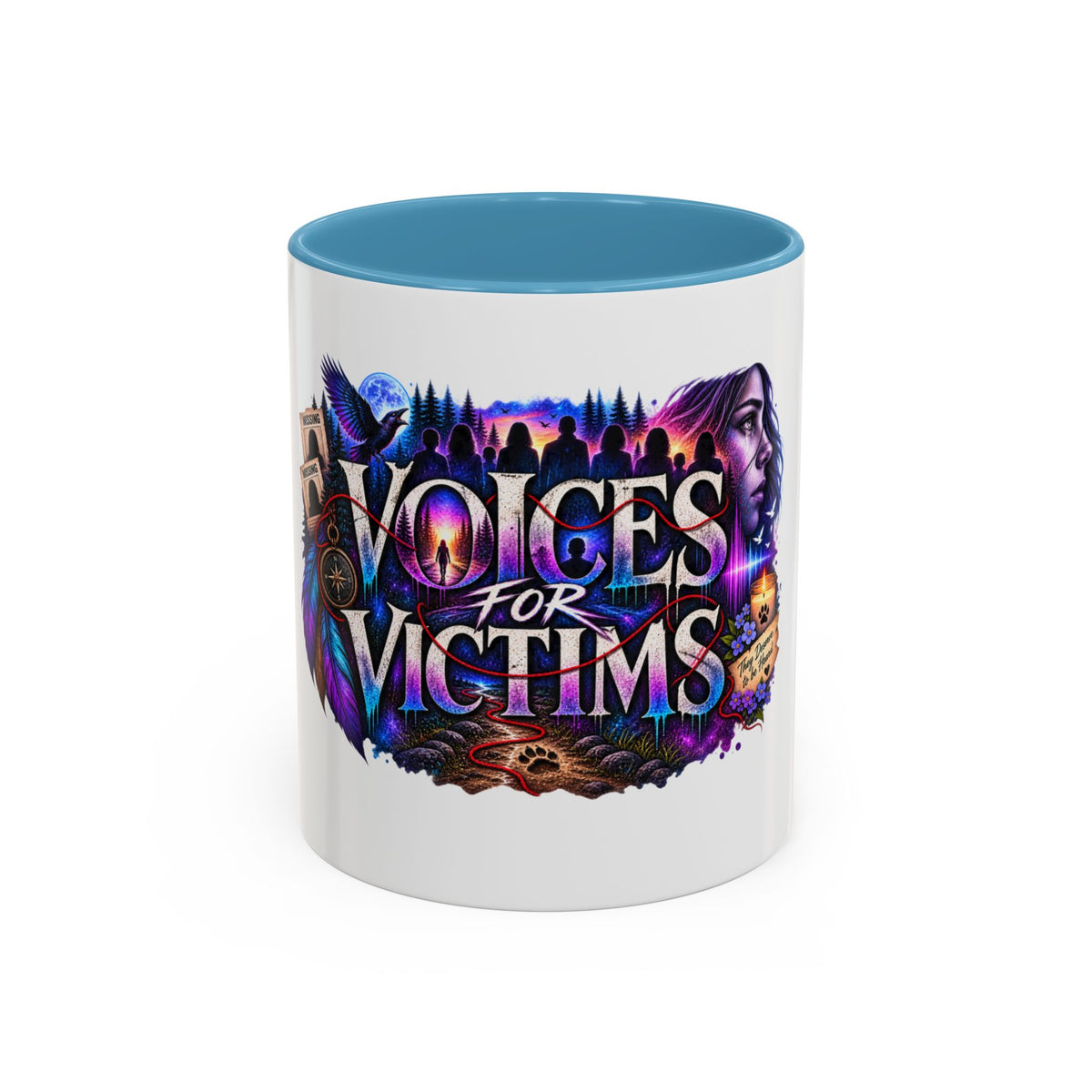 Voices for Victims Accent Coffee Mug – Advocacy & Support Ceramic Mug (11/15oz)