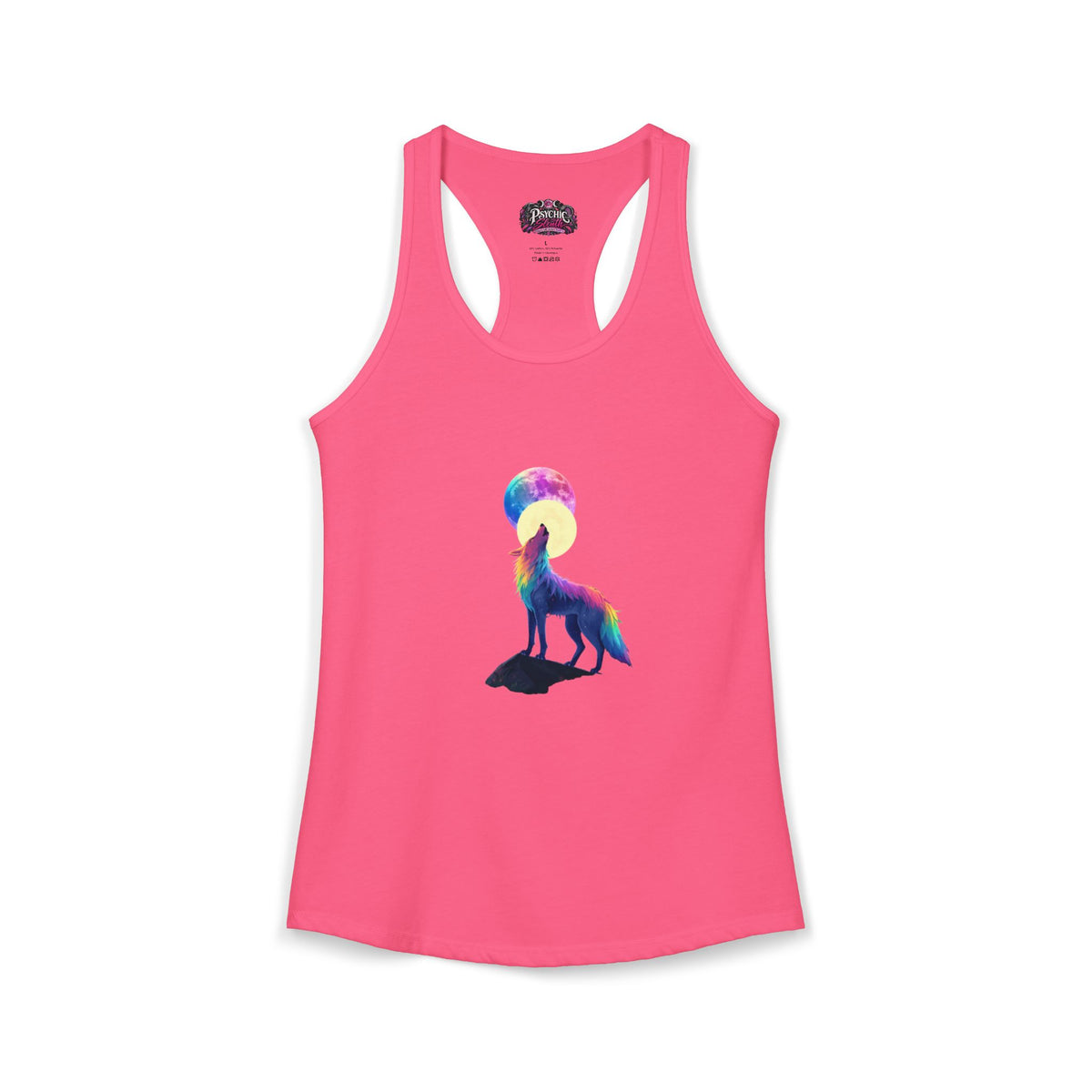 Rainbow Wolf Tank Top | Women's Racerback