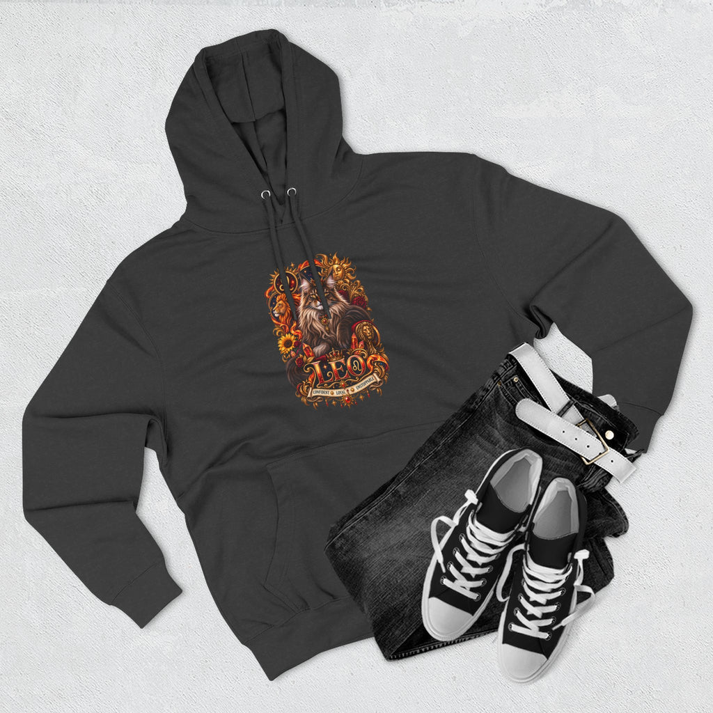 Leo Maine Coon Zodiac Hoodie — Mystical Celestial Cat Astrology Design