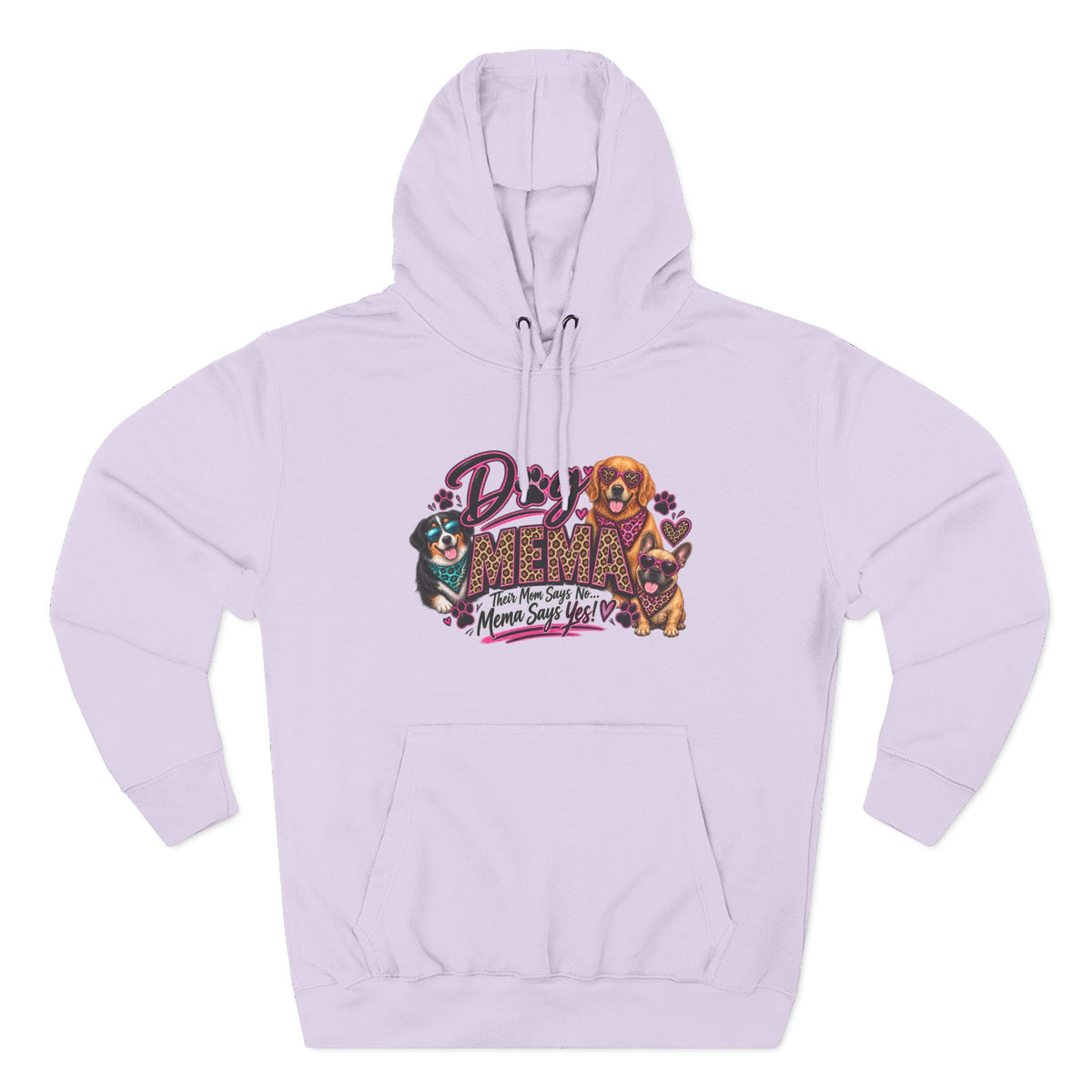 Dog Mema Hoodie — Cute Paw Print Graphic Pullover for Grandma Dog lovers