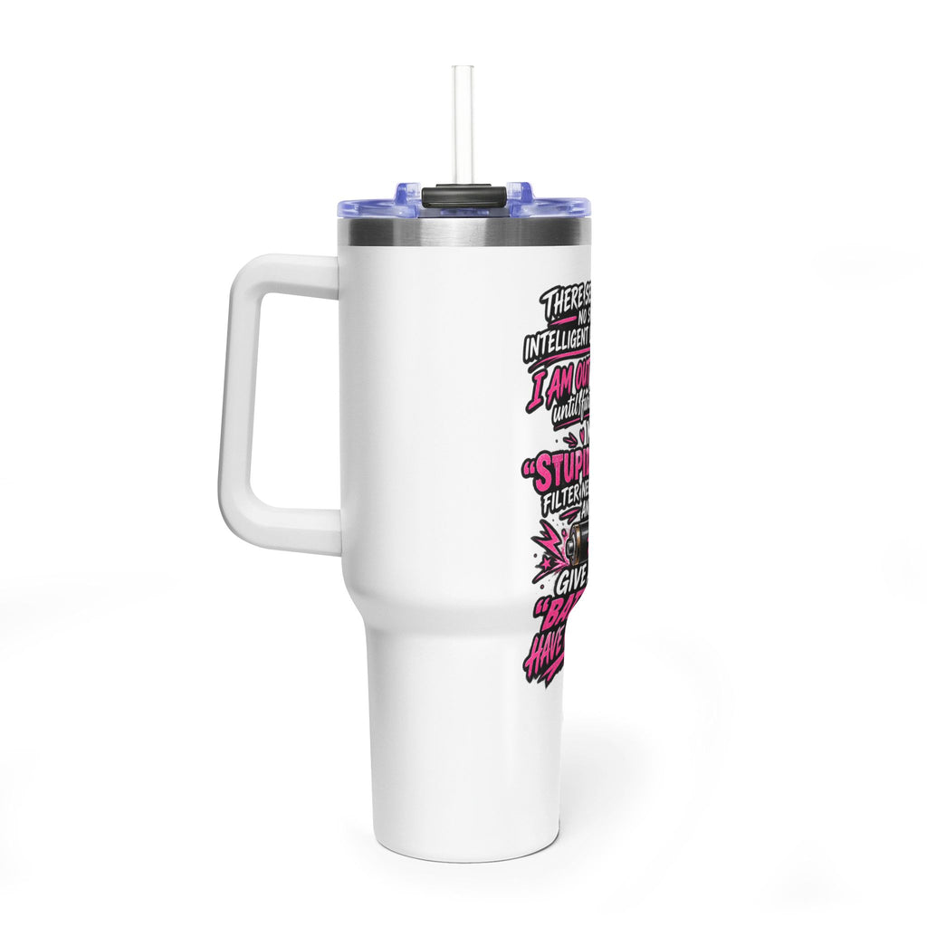 40oz Thermal Tumbler – Funny "Out of Order" Battery Joke Travel Mug