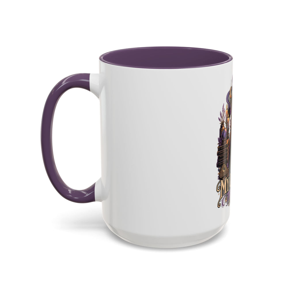 My Cat Sees Them Too Accent Coffee Mug – Halloween Cat & Ghost 11/15oz