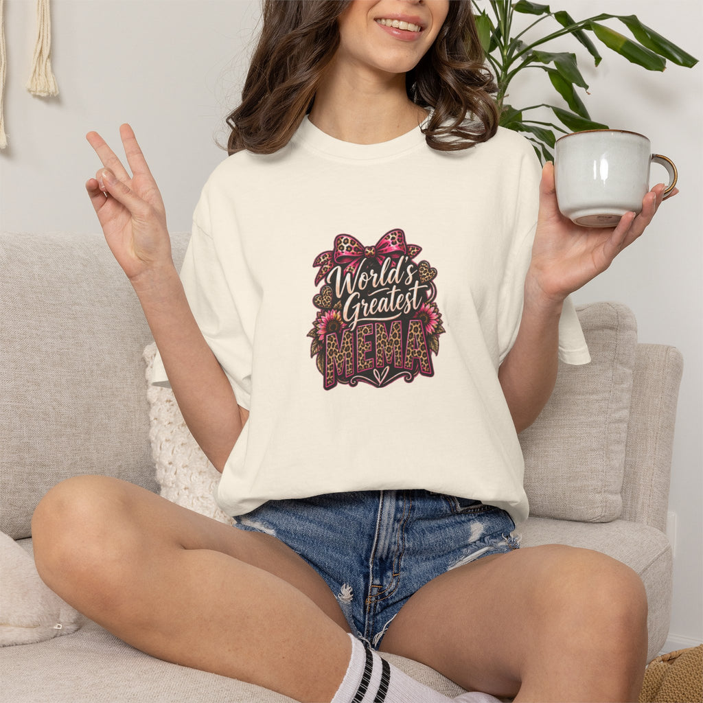 T-Shirt — "World's Greatest Mama" Floral Graphic Tee