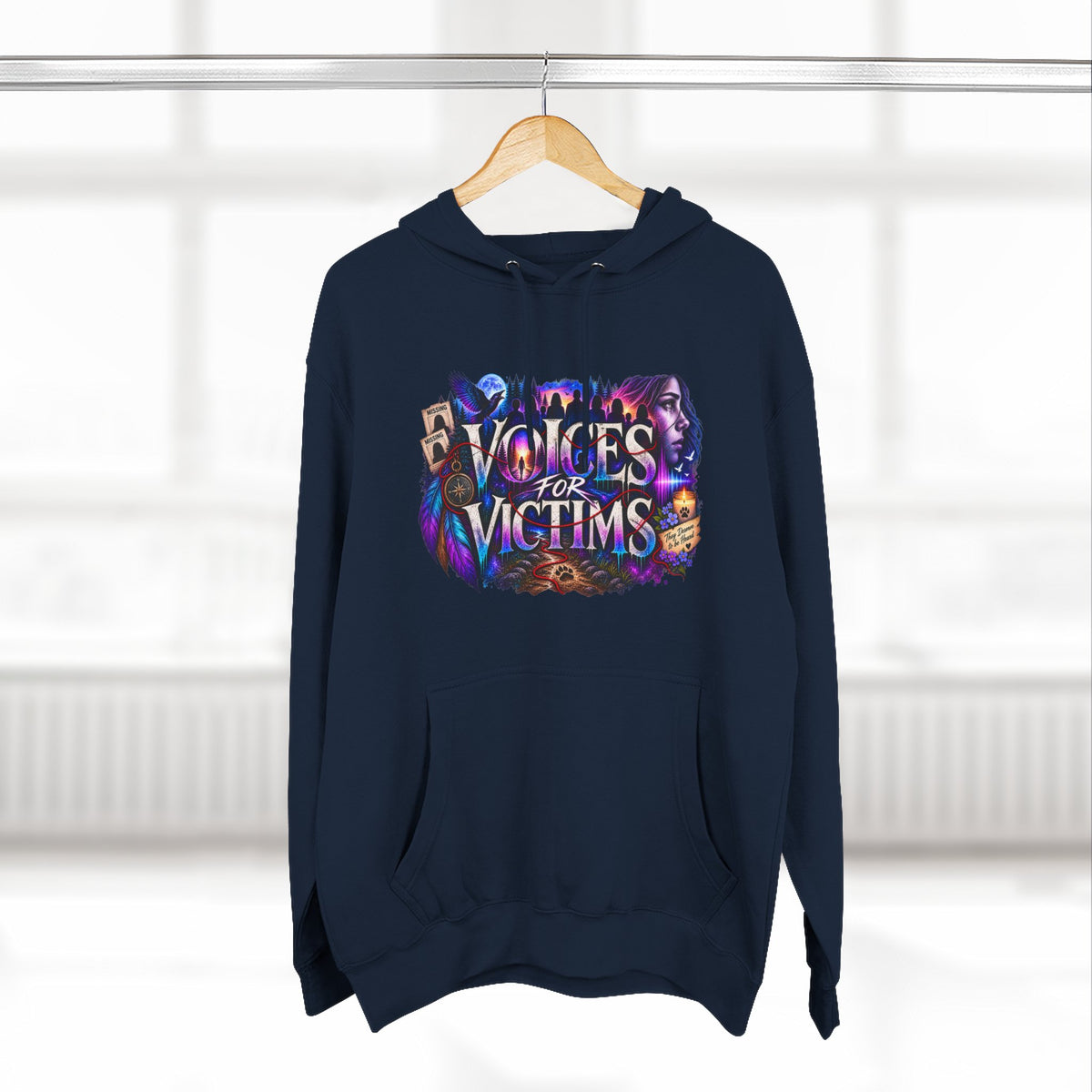 Voices for Victims Graphic Hoodie — Support & Awareness Pullover
